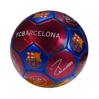 FC Barcelona ลูกฟุตบอล บาร์เซโลน่า ซิกเนเจอร์ ลายเซ็นต์นักฟุตบอล - Red/Blue