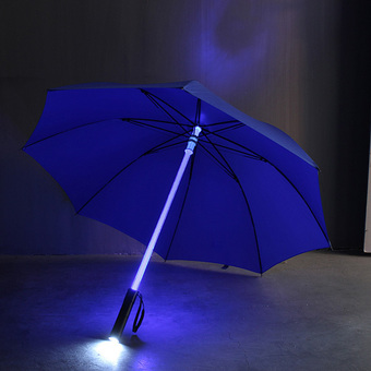 Cool Light Saber LED Steady on/fast Flashing Light Up Umbrella Night Protection Blue - Intl