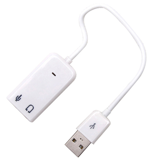 OEM USB 2.0 Audio 3D Sound Virtual 7.1 Channel Card Adapter (White)