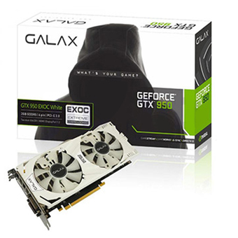 GALAX VGA Video Graphics Array NVIDIA (PCI-E) (GEFORCE GTX950 EX OC WHITE 2GB DDR5 128 BIT)