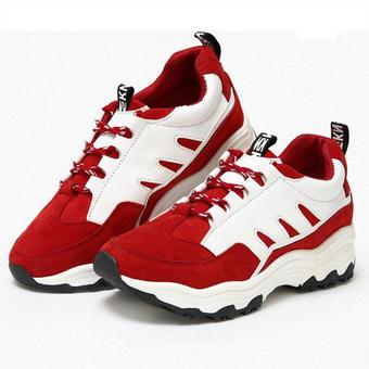 EOZY FASHION Women Ladies Trainers GYM Jogging Sports Running Casual Fitness Sneakers Shoes Size 37-40 (Red) (Intl)