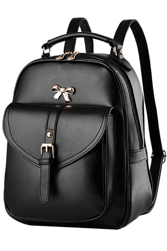 Little Bag กระเป๋าเป้สะพายหลัง กระเป๋าเป้เกาหลี กระเป๋าสะพายหลังผู้หญิง backpack women รุ่น LP-064 (สีดำ)