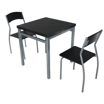 U-RO DECOR ชุดโต๊ะรับประทานอาหาร โต๊ะ 1 + เก้าอี้ 2 ตัว รุ่น SONOMA (Black Walnut)