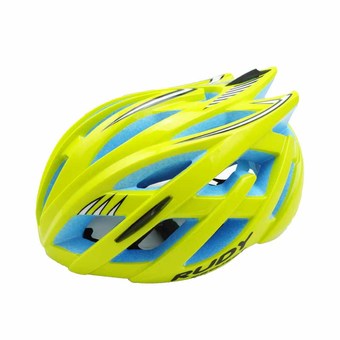 Morning RUDY หมวกจักรยานพร้อมไฟท้ายหมวก (สีเหลือง/สีฟ้า)