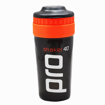 EXA ขวดเชคเวย์โปรตีน Shaker Pro 40 ความจุ 600 มล. ( สีดำ/ส้ม ) ฝาส้ม