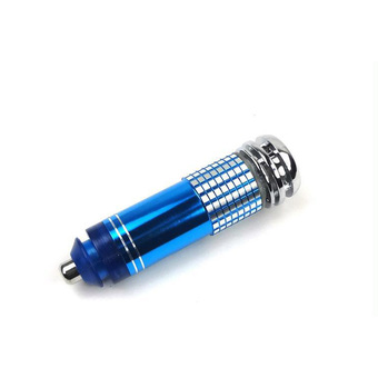 Best Car Oxygen Bar Air Freshener Purifier Perfume LED เครื่องฟอกอากาศขนาดเล็ก ในรถยนต์ - Blue