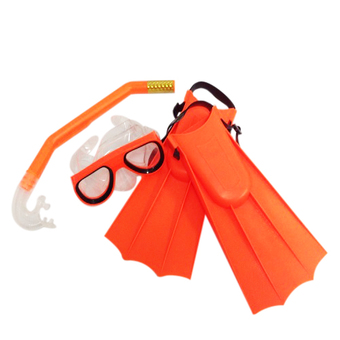 Lotte Kid Diving Set อุปกรณ์ดำน้ำ + ตีนกบ สำหรับเด็ก - Orange