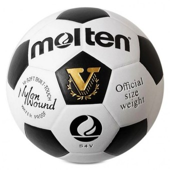 Molten ฟุตบอลFootball MOT PVC S4V - White/Black ไซส์ เบอร์4