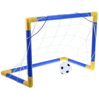Mini Football Soccer Goal Post Net Set Pump Indoor Outdooor Kids Toy (Intl)