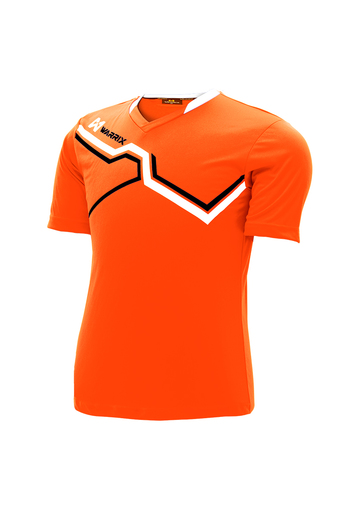 WARRIX SPORT เสื้อฟุตบอลพิมพ์ลาย WA-1516 ( สีส้ม-ขาว )