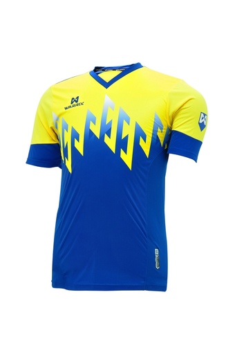 WARRIX SPORT เสื้อฟุตบอลพิมพ์ลาย WA-1519 ( สีน้ำเงิน-เหลือง )