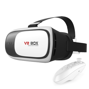 VR BOX VERSION 2.0 (NEW MODEL) 3D VR แว่นตาดูหนัง 3D อัจฉริยะ (White) XT-VRB01R พร้อมรีโมท บลูทูธ