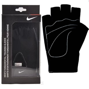 POWER-UP Nike ถุงมือฟิตเนส ถุงมืออยกเวท ข้อสั่น รุ่น FITDRY Short Wrist ขนาด XL (สีดำ)