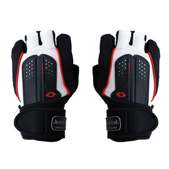 OMG ถุงมือ ฟิตเนส ยกน้ำหนัก มีสายรัดข้อ fitness weight lifting gloves (White)