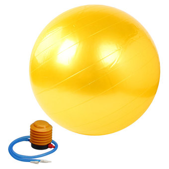 Kinglion Sport 55CM ลูกบอลโยคะผิวเรียบสีเหลือง Yellow Fitball Fitness Ball Yoga Ball Massage Ball