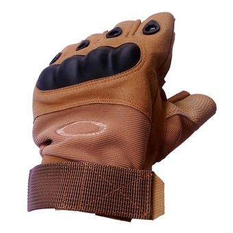FD Premium ถุงมือ มอเตอไซค์ ถุงมือจักรยาน Biker Glove Sport Glove ครึ่่งนิ้ว ขนาด (16*16*3)cm.รุ่น SG020 (สีน้ำตาลอ่อน)