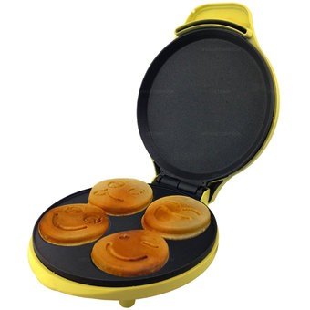 EUPA เครื่องทำแพนเค้ก Pancake Maker แบบ 4 ชิ้น รูปหน้ายิ้ม รุ่น TSK-2182CK (Yellow)