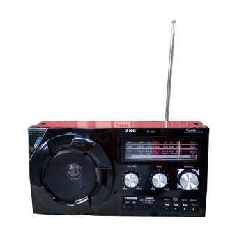 SKG วิทยุ อเนกประสงค์ มีไฟฉาย2ระบบ รุ่น SR-3002 (สีแดง)