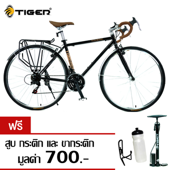 TIGER จักรยานทัวร์ริ่ง Touring Bike ล้อ 700c 21 Speeds รุ่น Touring (Black) ฟรี สูบจักรยาน