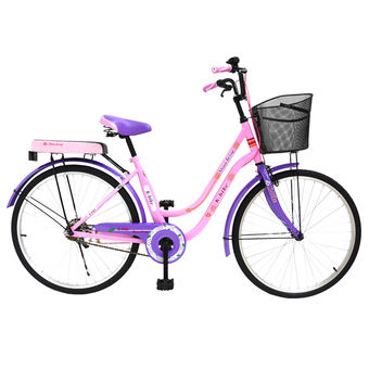 CITY BIKE จักรยานแม่บ้าน ทรงคลาสสิค 26" รุ่น Strawberry 26K53 26CITY102 (สีชมพู-ม่วง)"