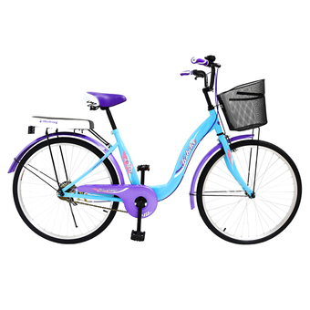 CITY BIKE จักรยานแม่บ้าน ทรงคลาสสิค 26" รุ่น Blueberry 26K54 26CITY103 (สีฟ้า-ม่วง)"