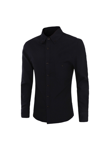2016 New Arrival Shirt Men Work Shirt Casual Shirt Long Sleeve Fashion Slim Shirts Mens Clothes(black)