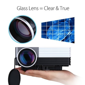 Nanotech โปรเจคเตอร์ แบบพกพามินิ LED 3D Projector แถมฟรี แว่นตาดูหนัง 3D อัจฉริยะ ร้านค้าดี ราคาถูกสุด - RanCaDee.com