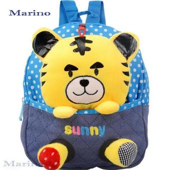 Marino กระเป๋า กระเป๋าเป้ กระเป๋าเป้สะพายหลังสำหรับเด็ก รูปเสือ No.0187 - Blue
