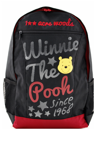 Winnie and the Pooh กระเป๋าเป้ กระเป๋านักเรียน สะพายหลัง (สีดำ)