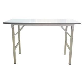 Inter Steel โต๊ะพับ อเนกประสงค์ รุ่น TF1848 ขนาด 45 x 120 x 75 cm. ( ท้อปสีขาว )