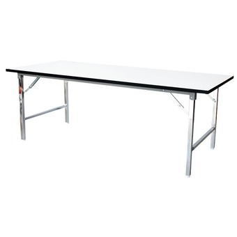 PT โต๊ะพับอเนกประสงค์ขาชุบโครเมี่ยม ขนาด 180.00x75.00 ซม. รุ่น PT18075 (สีขาว)