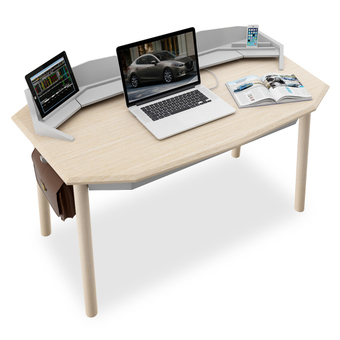 Innolife โต๊ะทำงาน รุ่น Digi Scorpio สีทูโทน (สีขาว/ไวท์วอส)