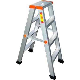 Happy moveบันไดอลูมิเนียม 2 ทางขึน 4 ขั้น ladder aluminiumรับน้ำหนัก 100 กก.