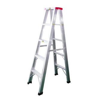 Multi-X บันไดอลูมิเนียม หัวพลาสติก หนา 1.2 mm ขึ้นสองทาง 5 ขั้น ladder aluminium รุ่น ALP205 ( สีเทา )