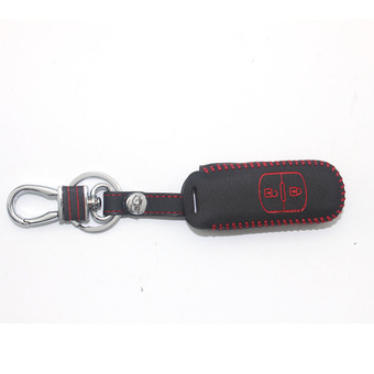 Car Leather Key Cover Case Smart 2 Buttons Style Compatible for Mazda