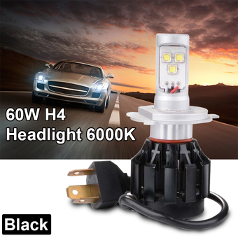 60W H4/9003 LED Black Light Headlight Car Hi/Lo Beam Bulb Kit 6000k White LD784 - Intl