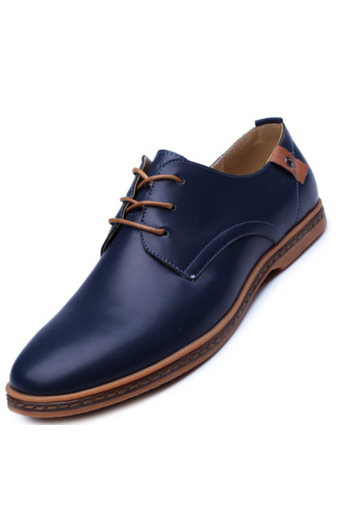 PINSV Men's Fashion Casual Oxfords Shoes (Blue) (Intl)