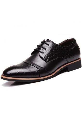 PATHFINDER Men Formal Shoes Leather Business Shoes (Black) - Intl