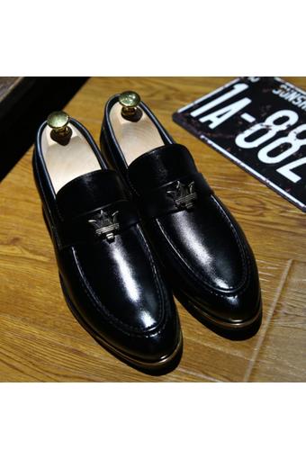 PINSV Men Formal Leather Shoes Loafers Shoes (Black) (Intl)