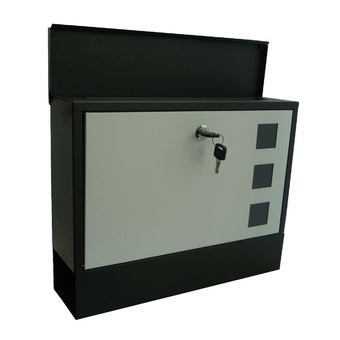 The Rico Mail Box ตู้รับจดหมาย มีฝาเปิดด้านบน รุ่น HPB-911 (สีขาว-ดำ)