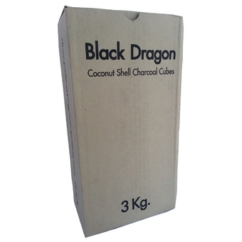 BlackDragon ถ่านบาบีคิวอัดแท่ง ทรงสี่เหลี่ยมลูกเต๋า BBQ Charcoal Cubes 3 kg.