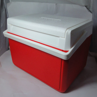 Thai Style กระติกน้ำแข็งปิกนิคขนาด 10 ลิตร แบบฝาสไลด์ สีแดง