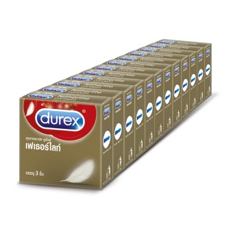 ดูเร็กซ์ ขายส่งยกแพ็ค ถุงยางอนามัย เฟเธอร์ไลท์แบบ 3 ชิ้น 12 กล่อง Durex Wholesale Pack Fetherlite Condom 3's x12 box