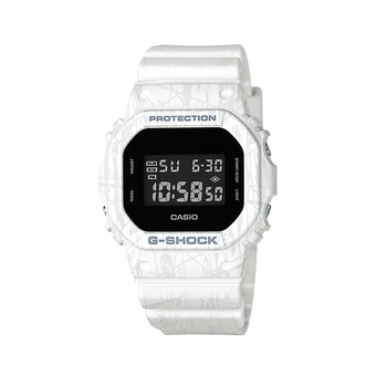 Casio G-shock นาฬิกาข้อมือผู้ชาย สีขาว สายเรซิ่น รุ่น DW-5600SL-7