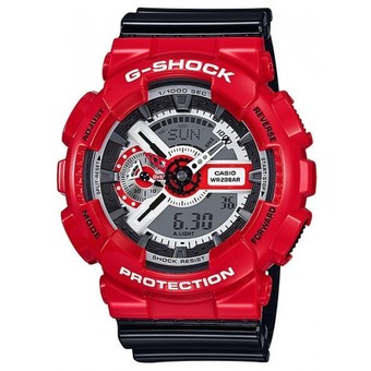 CASIO G-SHOCK นาฬิกาข้อมือผู้ชาย รุ่น GA-110RD-4A (สีแดงดำ)