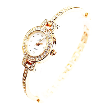 King girl Lady Watch นาฬิกาหน้าปัดกลมล้อมเพชร Rose Gold 1170