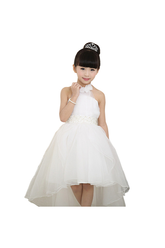 EOZY ชุดเดรสสำหรับเด็กผู้หญิง Dresses White Princess Tutu Dress สำหรับ ปาร์ตี้วันเกิด หรืองานแต่งงาน (สีขาว)