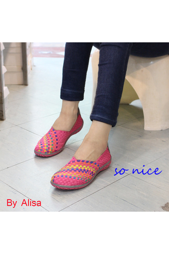 Alisa Shoes รองเท้าผ้าใบแฟชั่นComfortเพื่อสุขภาพรุ่น A1735 Pink