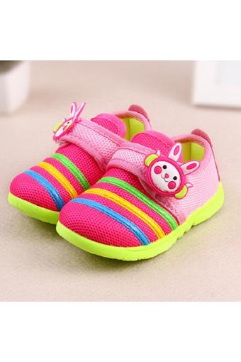 To Baby รองเท้าแฟชั่นเด็กผู้หญิงและเด็กชาย รูปกระต่ายน้อย (สีชมพู+เขียว) รุ่น16718