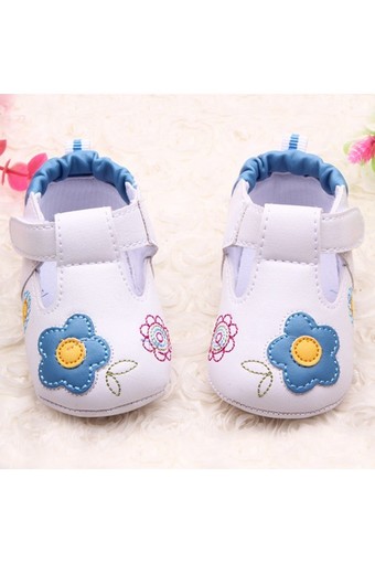 Moonar Toddler Girl Flower Leather Crib Shoes Baby Soft Sole Walk Shoes